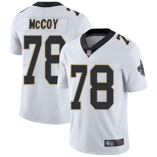 Men New Orleans Saints Limited White Erik McCoy Road Jersey NFL Football #78 Vapor Untouchable Jersey->women nfl jersey->Women Jersey